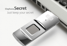 Elephone ELE Secret, pendrive con lector de huellas
