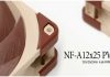 Noctua NF – A12x25 de 120 mm, adaptador 140 mm y redux NF-P12