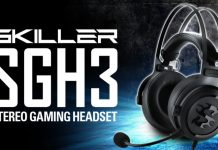 SKILLER SGH3 con tarjeta de sonido externa USB
