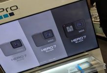 GoPro Hero 7 filtrada a través de la pantalla de una tienda