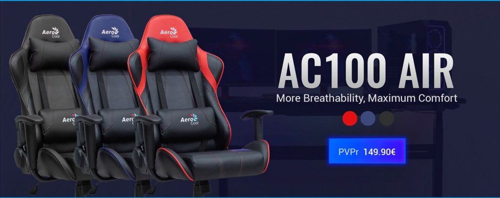 La silla gaming definitiva AC100 AIR de Aerocool