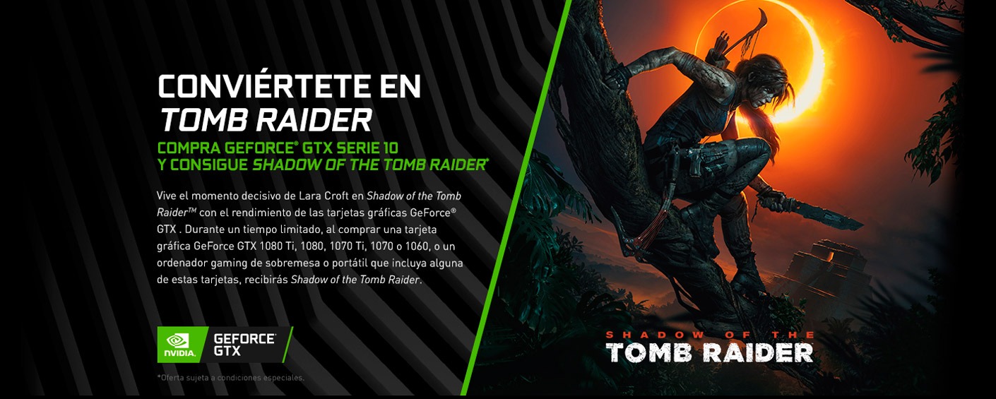 Shadow of the Tomb Raider GRATIS con GTX