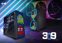 InWin 309 con panel frontal único de 144 LED InWin 309