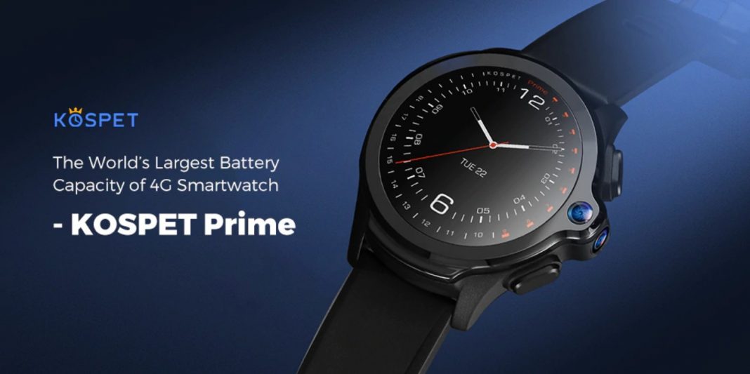 KOSPET Prime, smartwatch con 1260 mAh de batería y Android