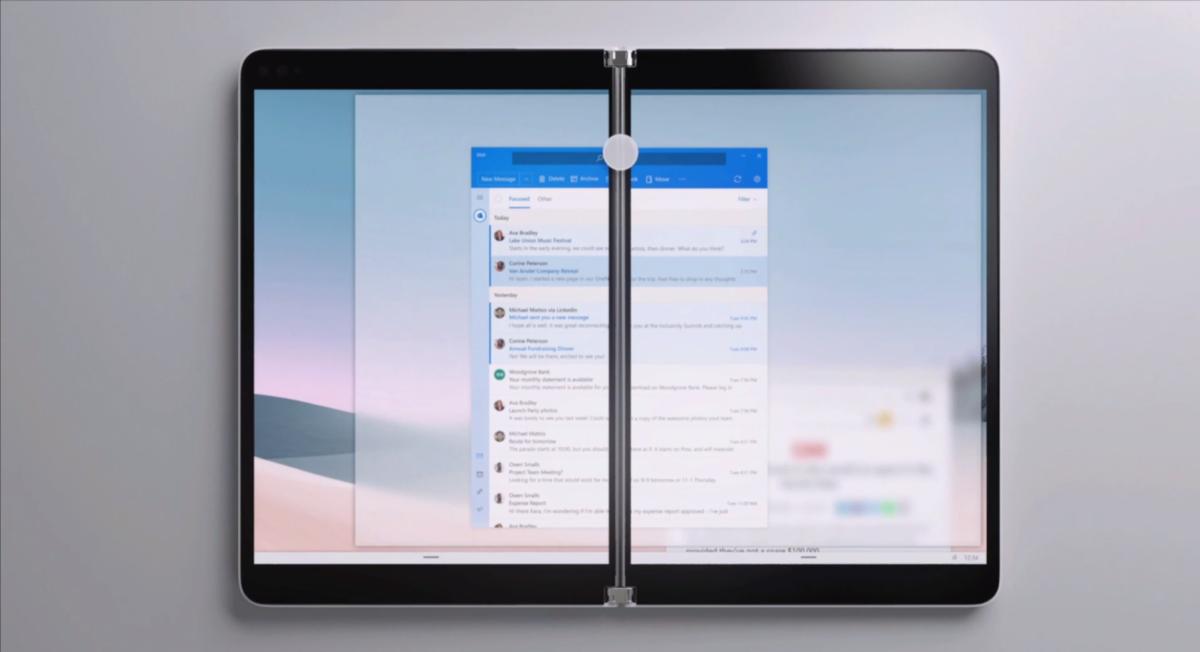Microsoft Surface Neo con dos pantallas táctiles 360º