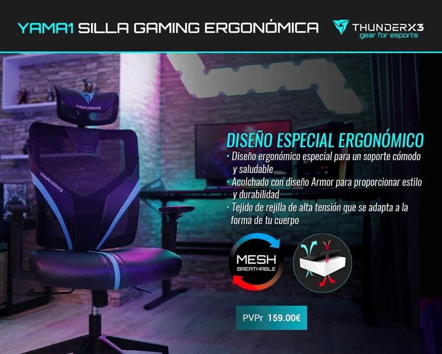 ThunderX3 YAMA1, silla gaming perfecta para calurosos