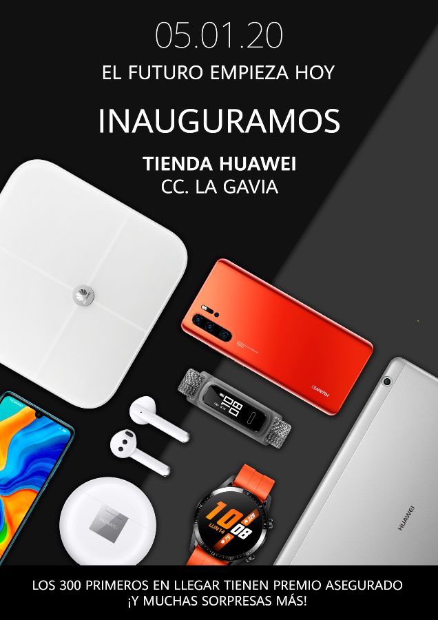 El 5 de enero nueva Tienda Huawei en el CC La Gavia. Y las primeras personas tendrán REGALO