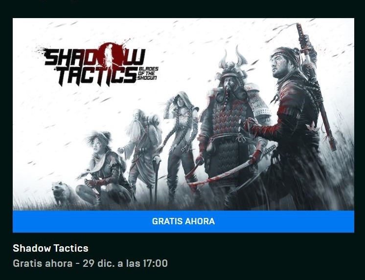 Shadow Tactics GRATIS en la Epic Games Store por tiempo limitado