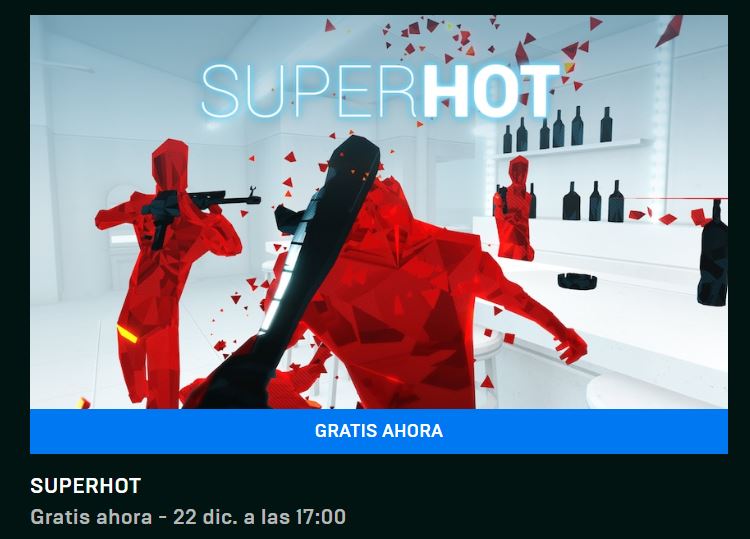 Superhot GRATIS en Epic Games Store por tiempo limitado