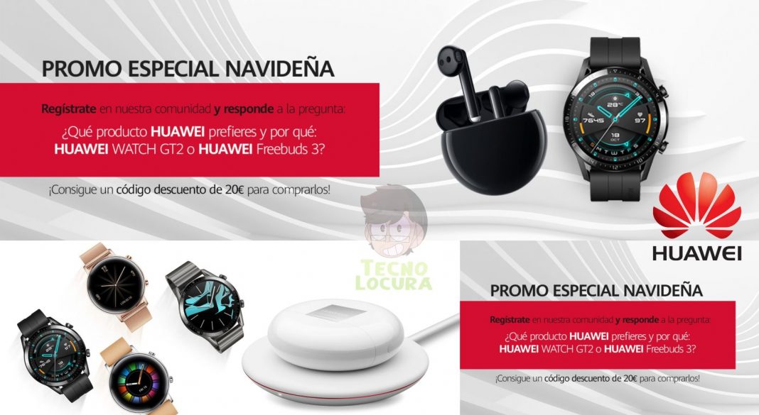 20€ de descuento para comprar Huawei Watch GT2 o Freebuds 3
