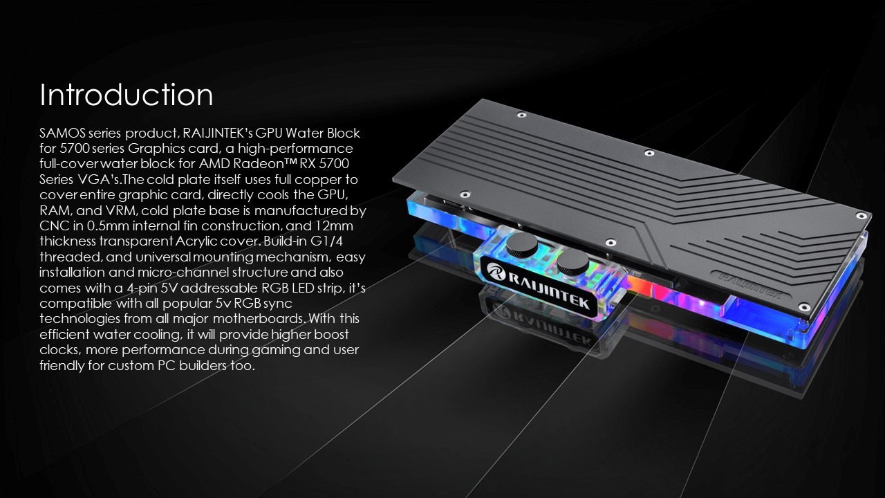 Raijintek SAMOS, bloque top para AMD Radeon RX 5700