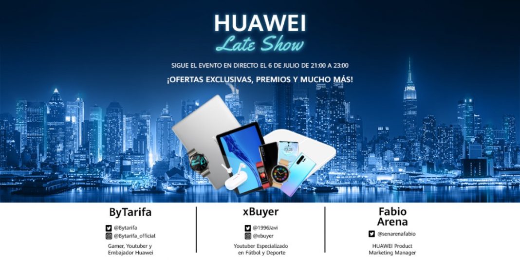 Huawei Late Show: primer evento streaming de ofertas y sorteos