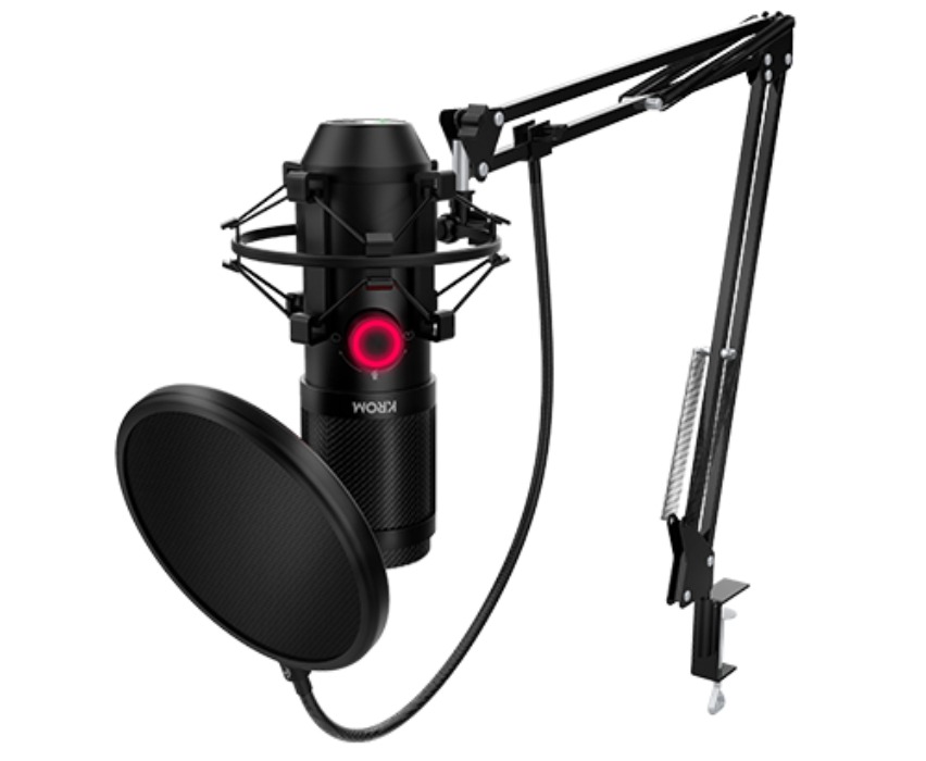 Krom Kapsule: micrófono HD doble condensador, antishock y antipop