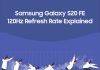 Los 120Hz de Samsung llegan al Galaxy S20 FE Los 120Hz de Samsung llegan al Galaxy S20 F