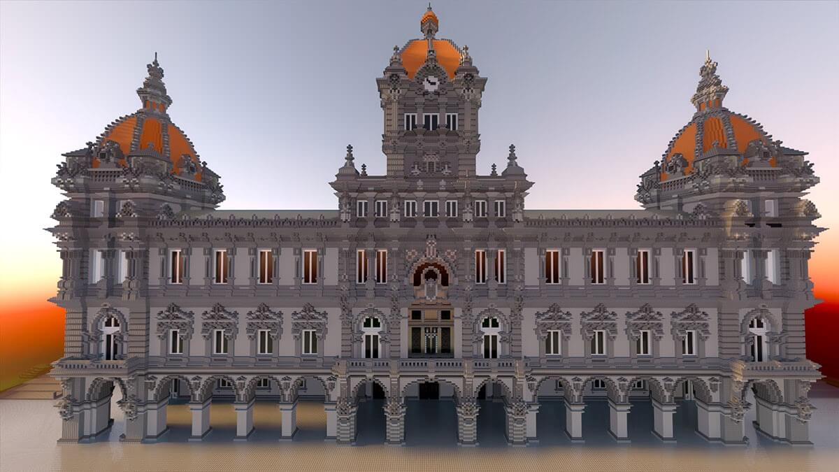 Palacio municipal de La Coruña Minecraft RTX