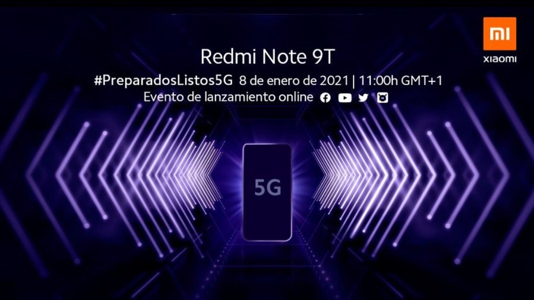 Redmi Note 9T se hará oficial en apenas 4 días