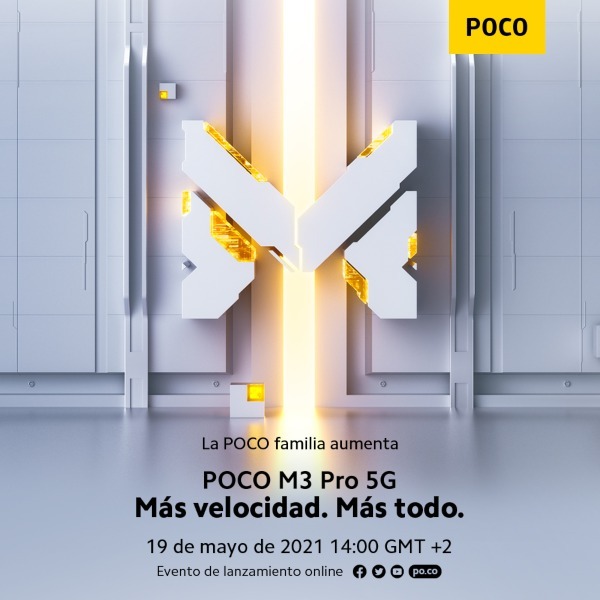 POCO M3 Pro 5G llegará el 19 de mayo