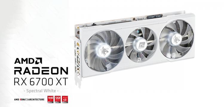 PowerColor Hellhound AMD Radeon RX 6700 XT Spectral White Edition