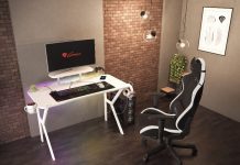 Genesis HOLM 320 RGB, nuevo escritorio gaming en blanco Genesis HOLM 320 RGB