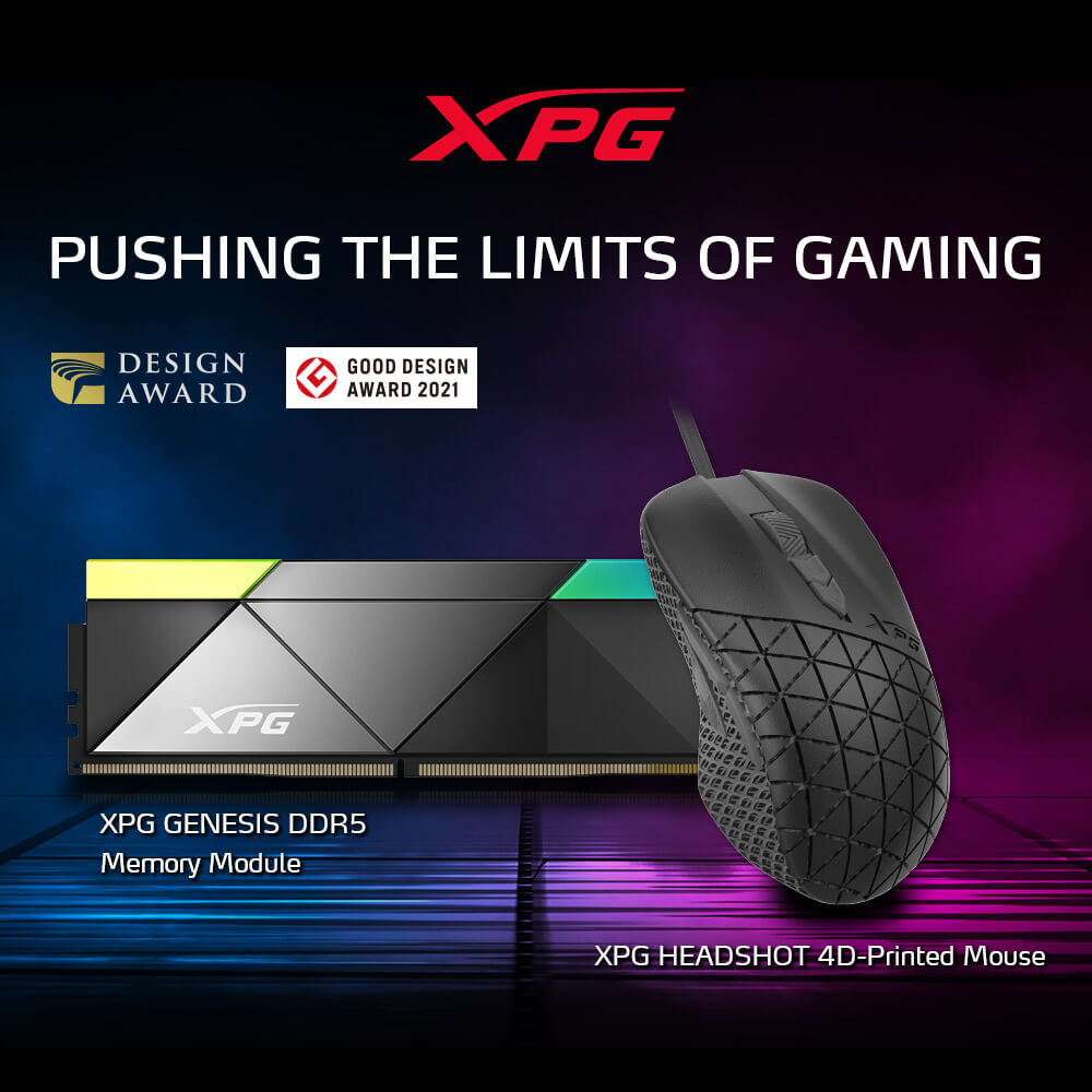 XPG HEADSHOT y DDR5 GENESIS ganan el Good Design Award