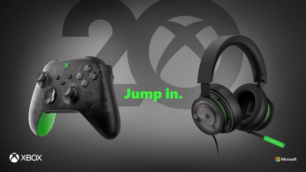 20 aniversario de Xbox - Mando inalámbrico y auriculares edición especial