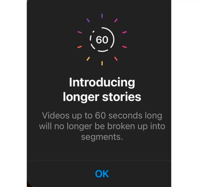 Instagram prueba videos de 60 segundos en las Stories