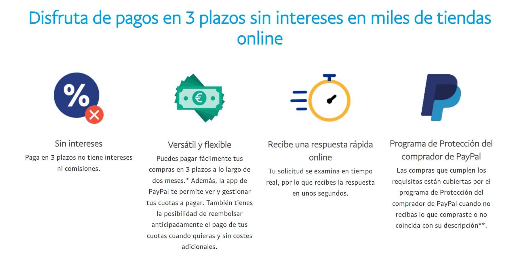 PayPal trae su servicio de Compra Ahora, Paga Después, “Paga en 3 plazos” a España