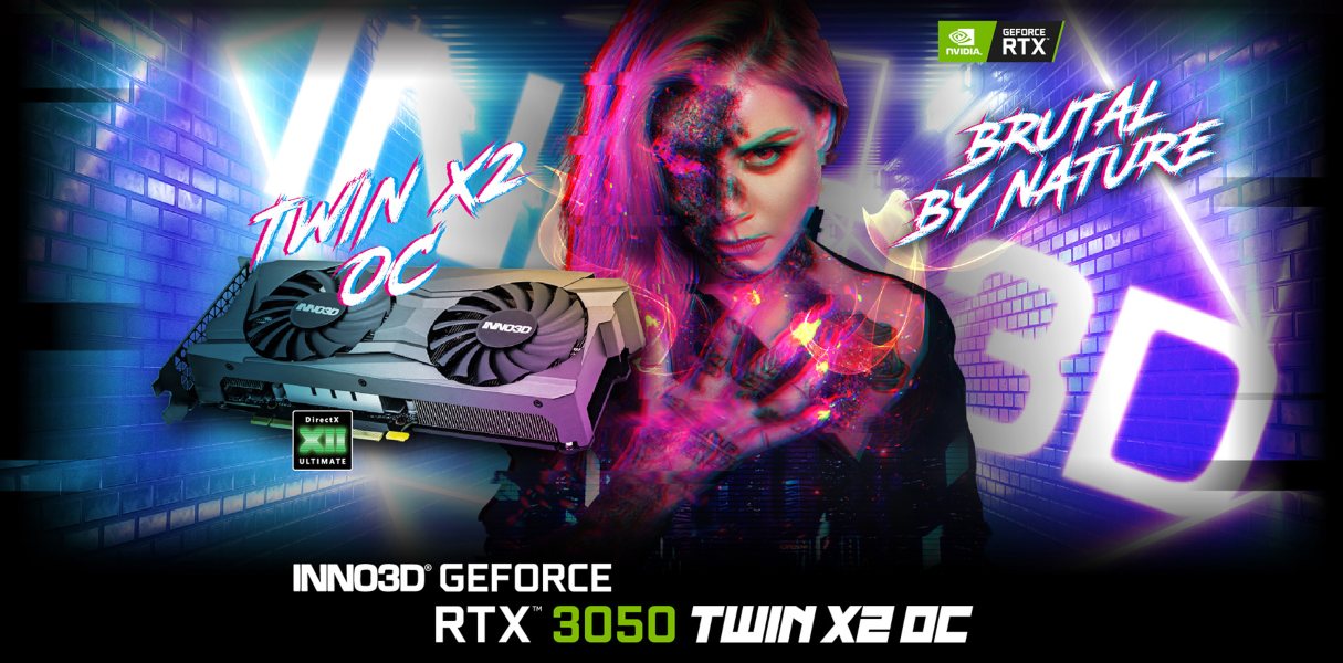 INNO3D GEFORCE RTX 3050 TWIN X2 y OC lanzadas