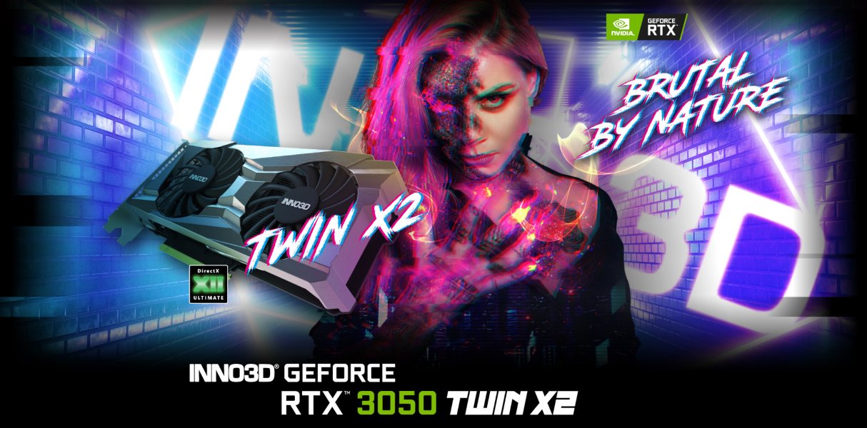 INNO3D GEFORCE RTX 3050 TWIN X2 y OC lanzadas