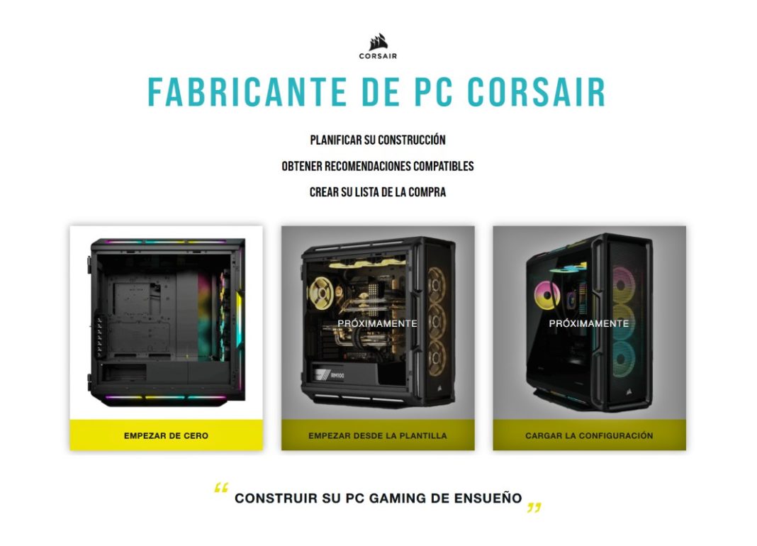 Diseñe el PC de sus sueños: CORSAIR lanza la herramienta online PC Builder