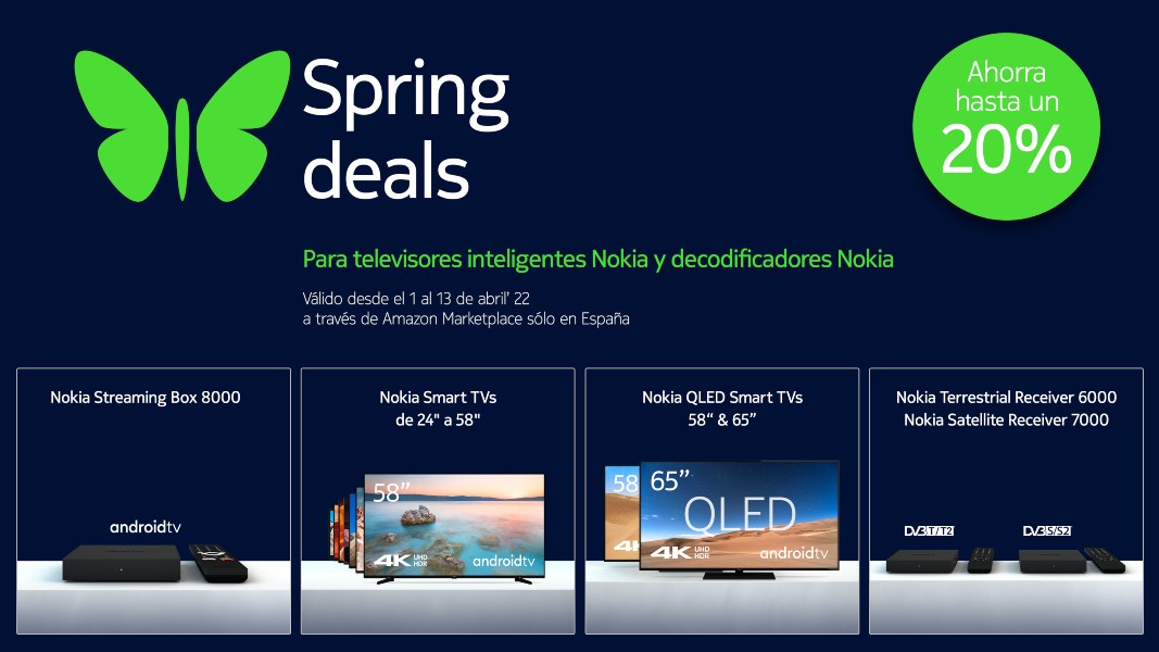 Ofertas de primavera para televisores inteligentes Nokia y dispositivos de transmisión
