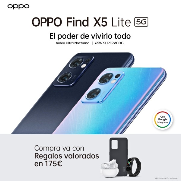 OPPO Find X5 Lite ya disponible en España con SUPERVOOC 65W