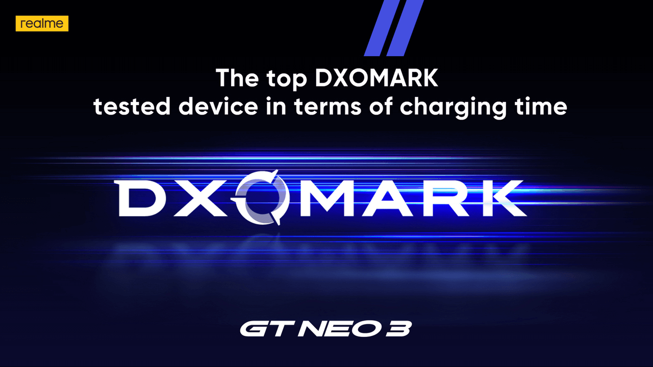 realme GT NEO 3 bate un nuevo récord de carga en los test de DXOMARK