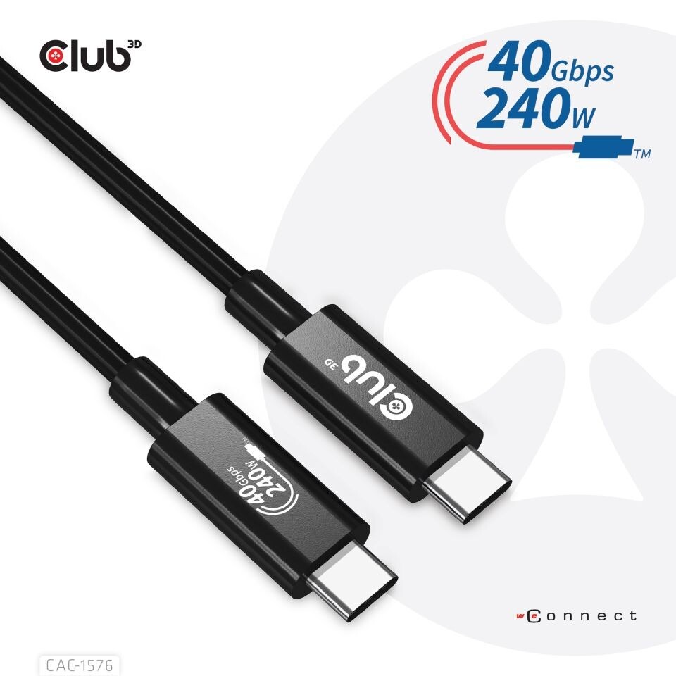 Cables USB Type-C 2.1 empiezan a estar disponibles en 240W de la mano de Club 3D