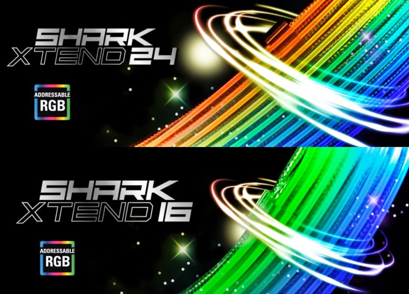 Sharkoon SHARK XTend 16 y SHARK XTend 24 | Cables RBG para PSU