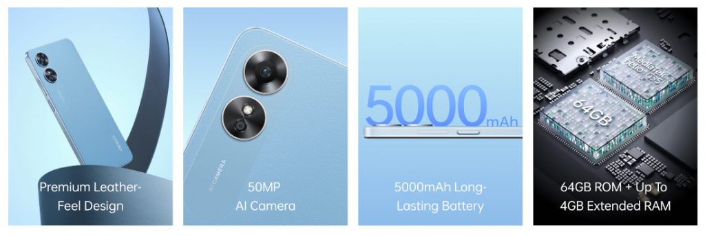 OPPO A17 es oficial con cámara principal de 50MP y precio ultra bajo