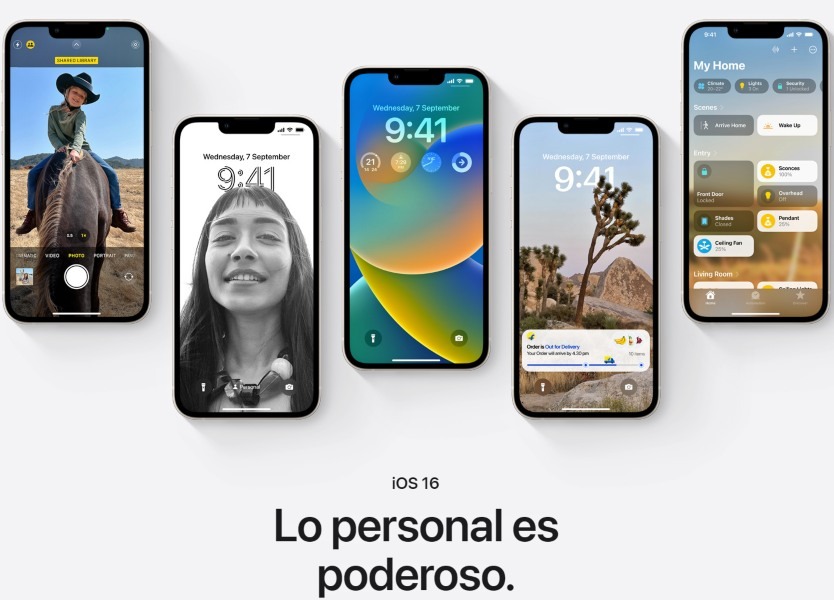 iOS 16 de Apple se implementa con características nuevas