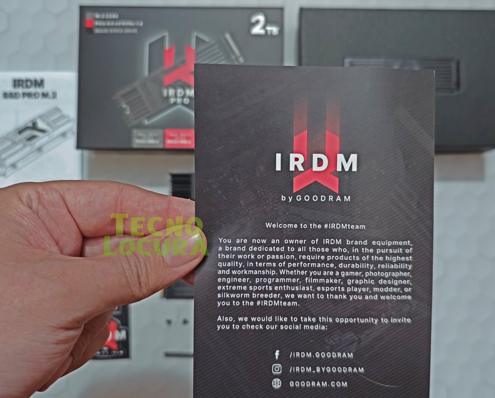 IRDM PRO 2TB M.2 SSD review TECNOLOCURA
