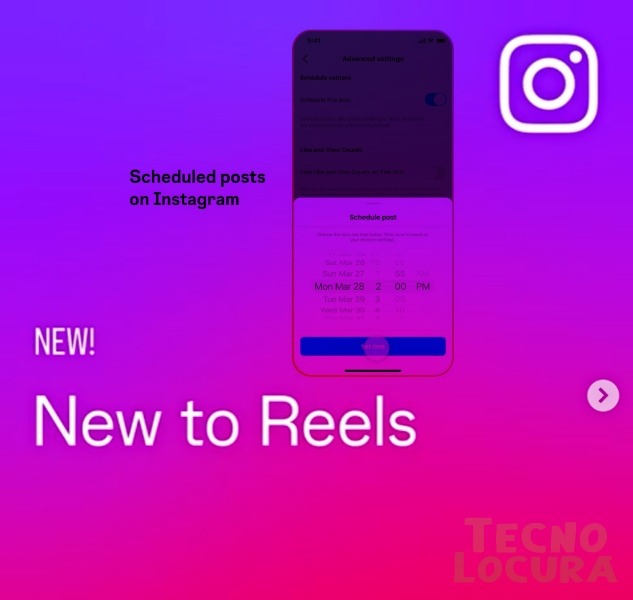 Instagram lanza la programación de publicaciones en la APP y otra novedad en los Reels