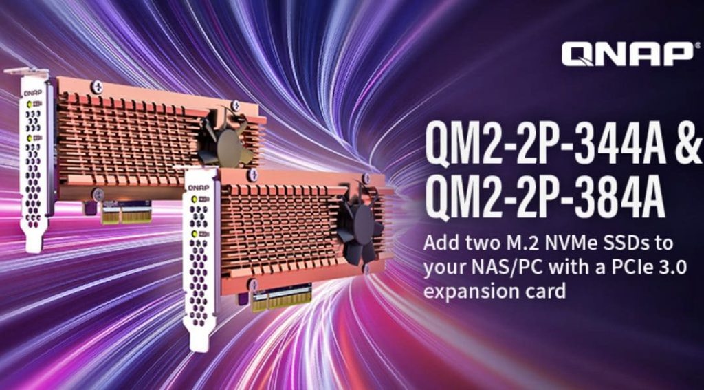 QNAP QM2 para añadir ranuras SSD NVMe M.2 a NAS o PC
