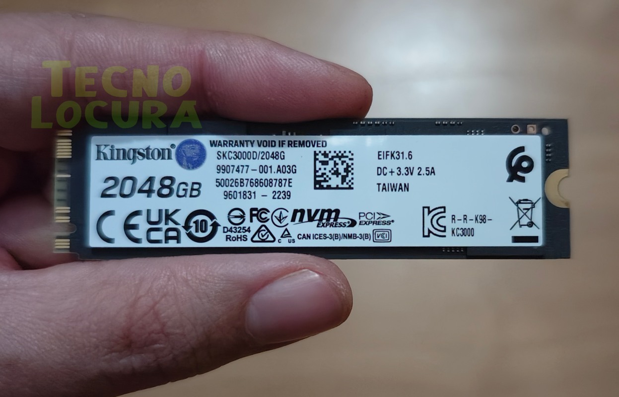 Kingston KC3000 2TB review TECNOLOCURA PCIe 4.0 NVMe M.2 SSD