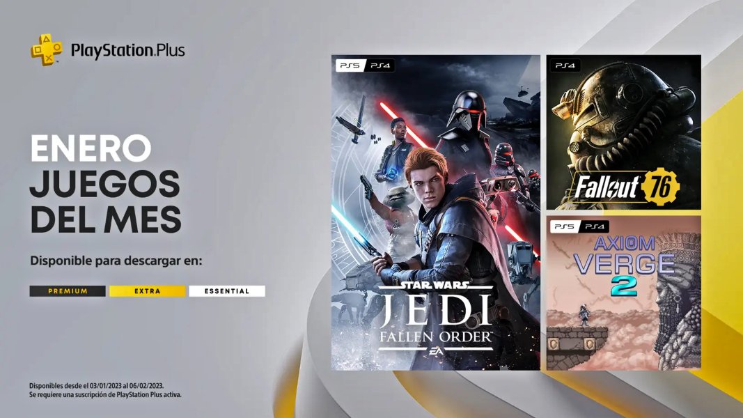 STAR WARS Jedi Fallen Order GRATIS, junto a Fallout 76 y Axiom Verge 2 en PlayStation Plus