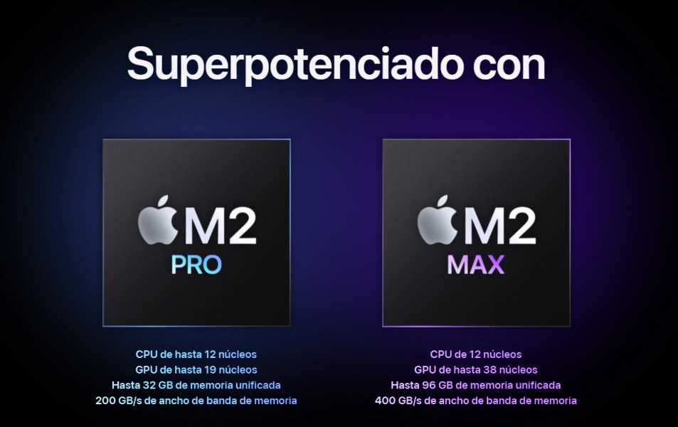 Apple M2 Pro y M2 Max: CPU 20% más rápida y GPU 30% más rápida