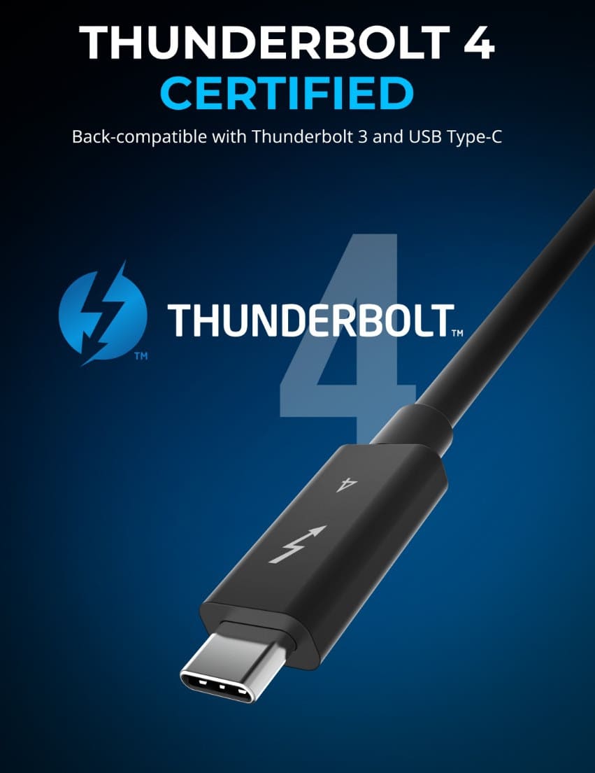 SABRENT Thunderbolt 4 con chip E-Marker: más rápidos y duraderos