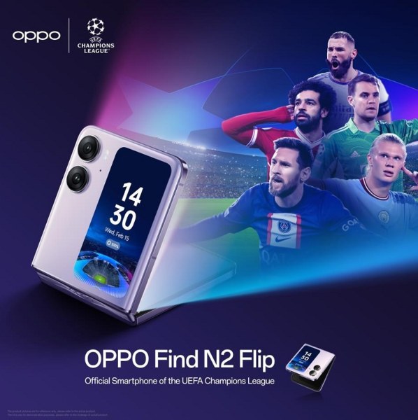 Smartphone Oficial de la UEFA Champions League: OPPO Find N2 Flip