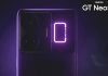 realme GT Neo5 en púrpura con diseño RGB transparente realme GT Neo5 en púrpura con diseño RGB transparente