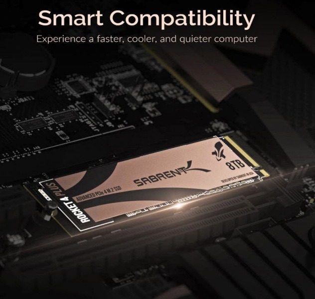 Sabrent Rocket 4 Plus NVMe PCIe 4.0 de 8TB con 33% de descuento