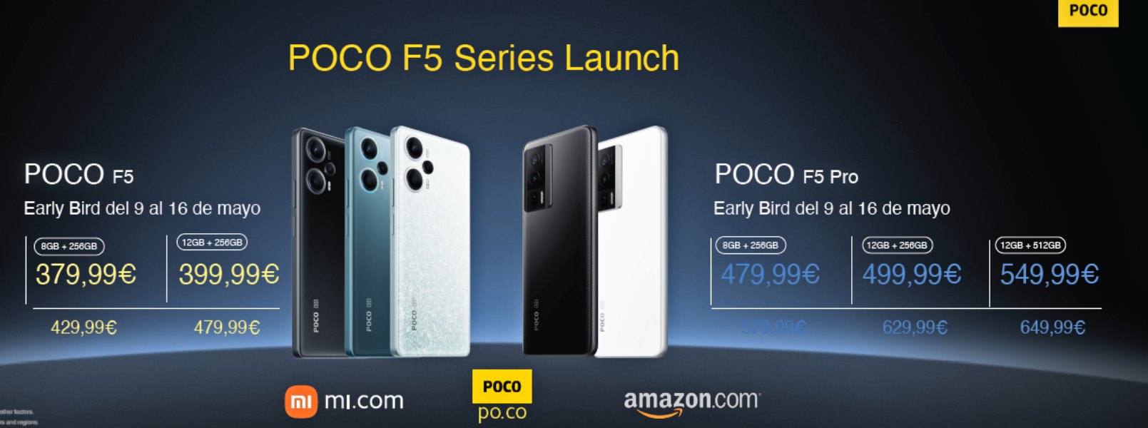 POCO F5 Series (F5 y F5 Pro) llegan con una gran oferta Early Bird