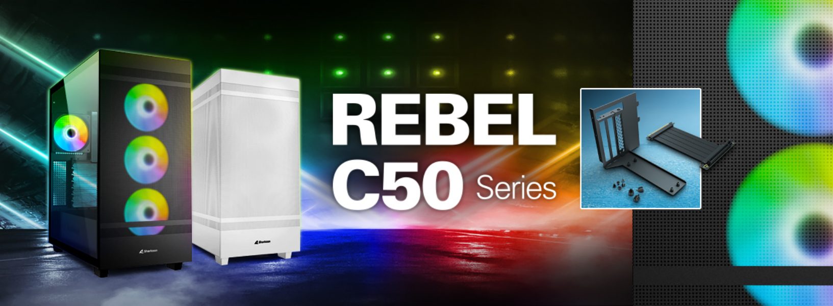Sharkoon Rebel C50 | Caja ATX modular con paneles perforados