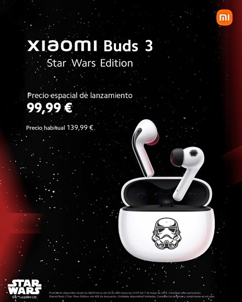 Xiaomi Buds 3 Star Wars Edition, edición exclusiva para este día #MayThe4thBeWithYou